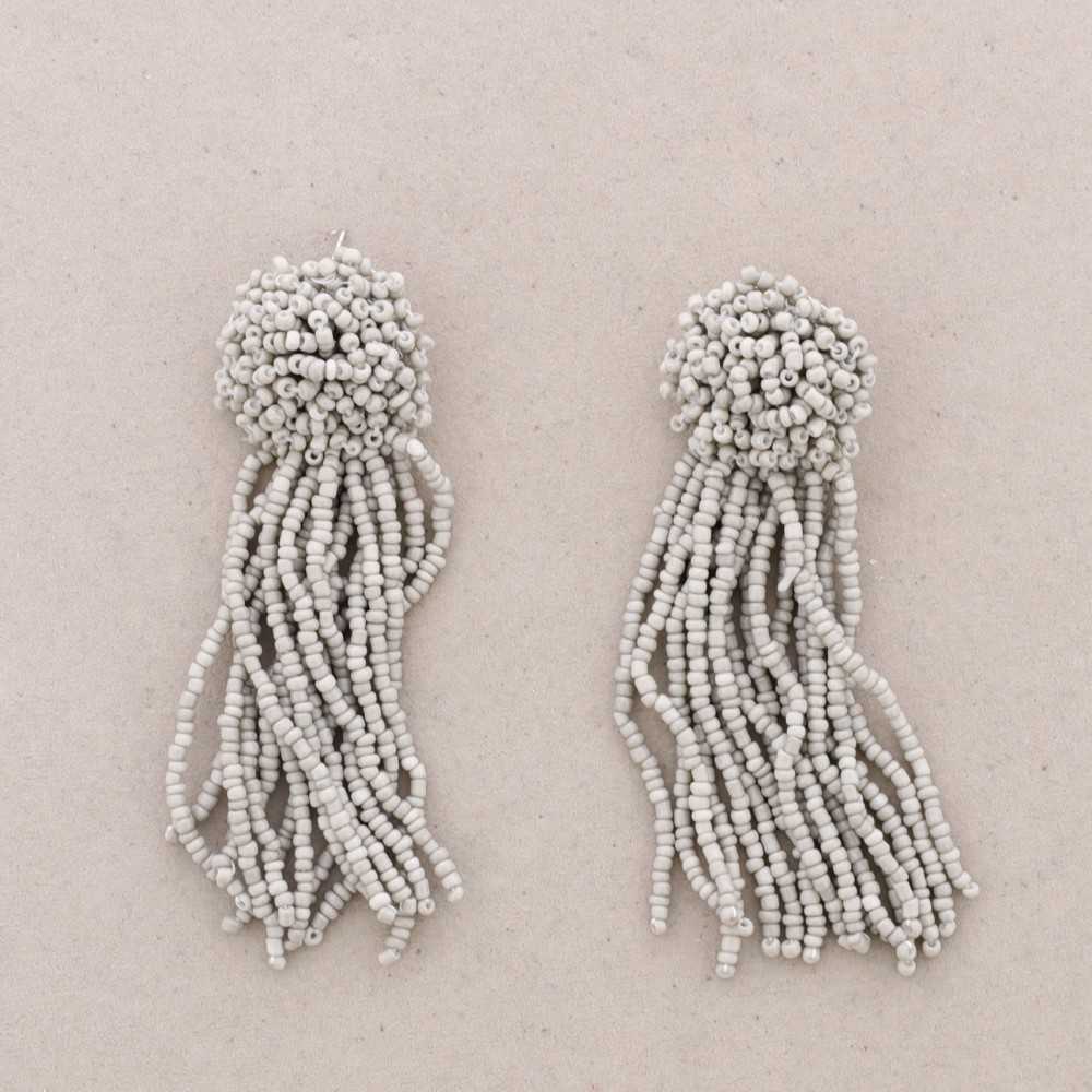 FRINGED BEADED EARRINGS