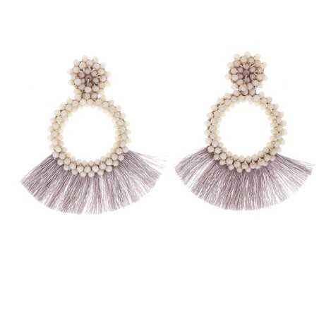 FACETED CRYSTAL EARRINGS FRINGE