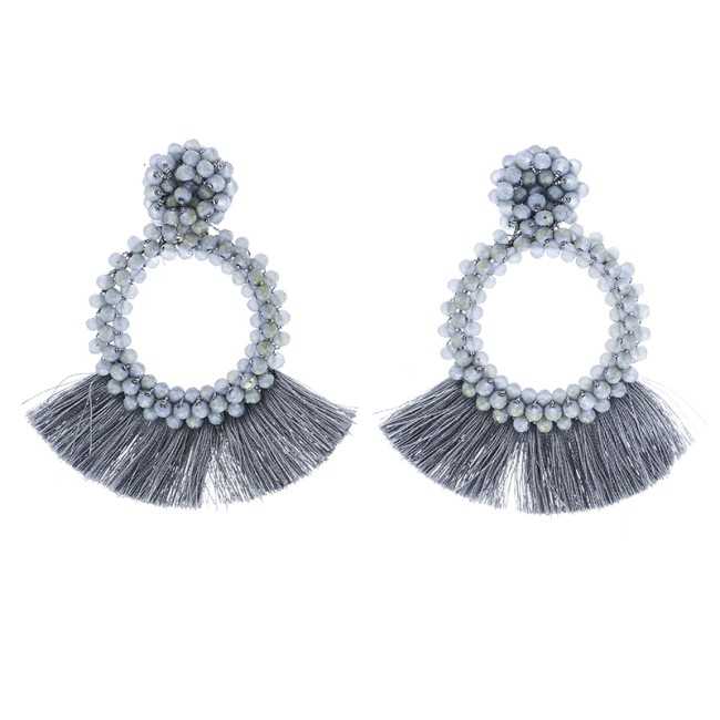 FACETED CRYSTAL EARRINGS FRINGE