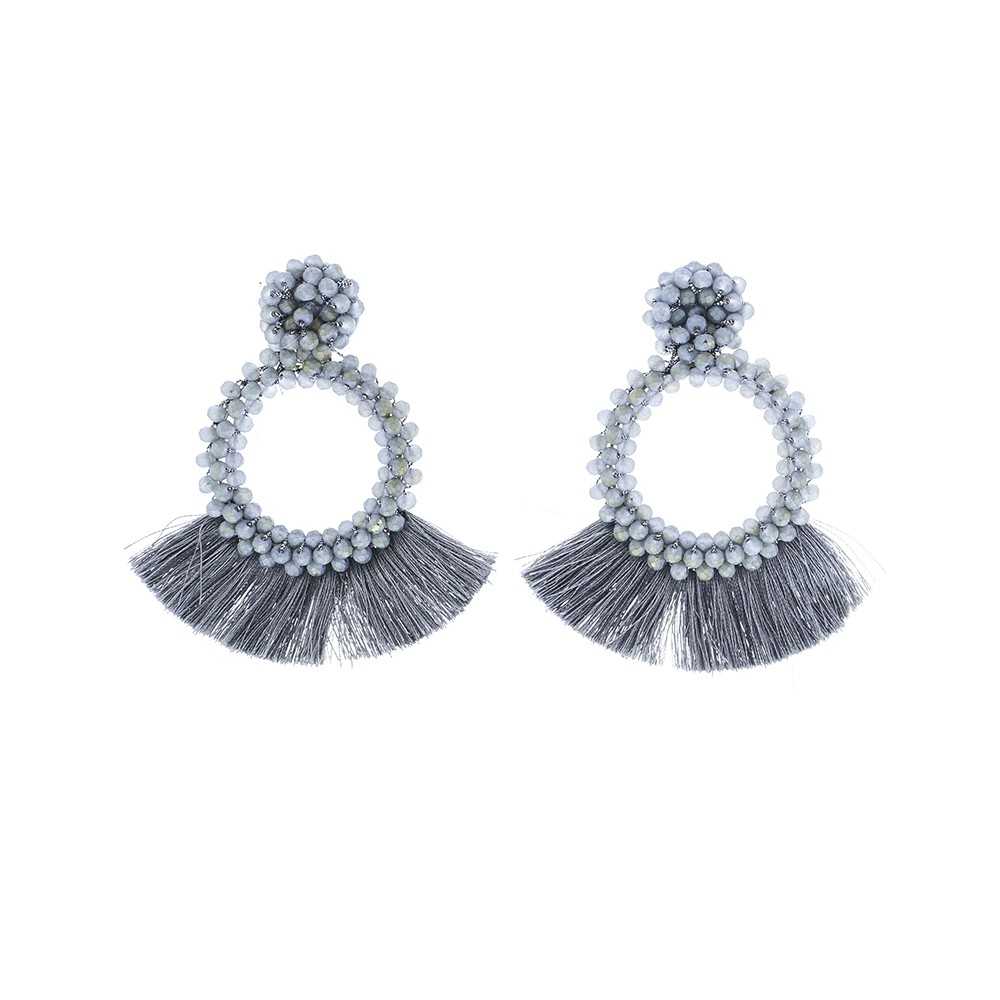 FACETED CRYSTAL EARRINGS FRINGE