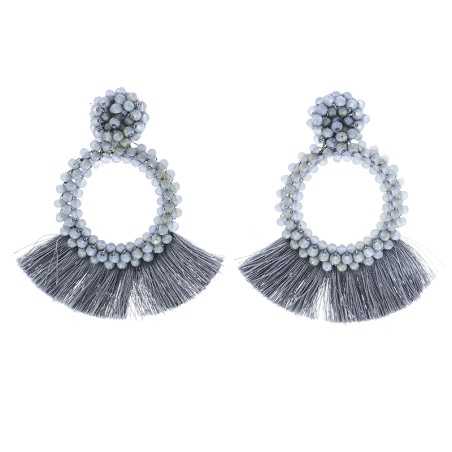 FACETED CRYSTAL EARRINGS FRINGE