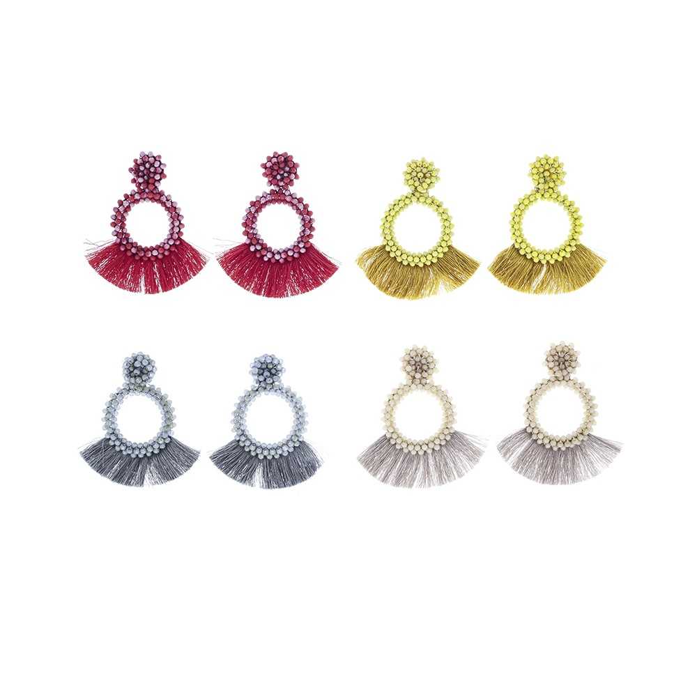 FACETED CRYSTAL EARRINGS FRINGE