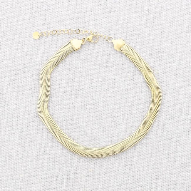 STEEL CHAIN SHORT NECKLACE
