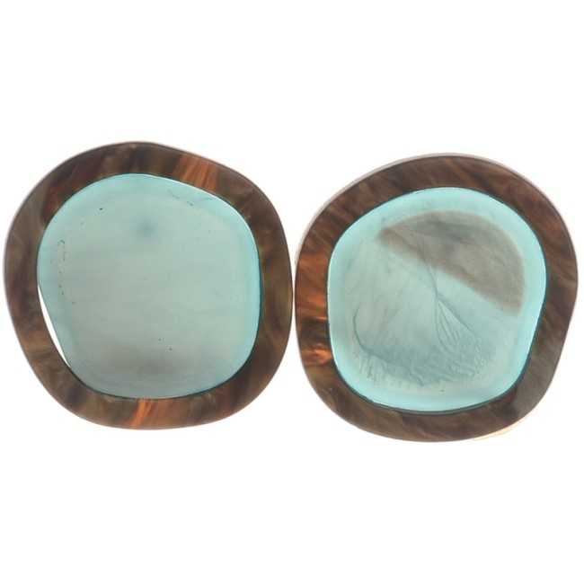 DOUBLE LAYER RESIN EARRINGS