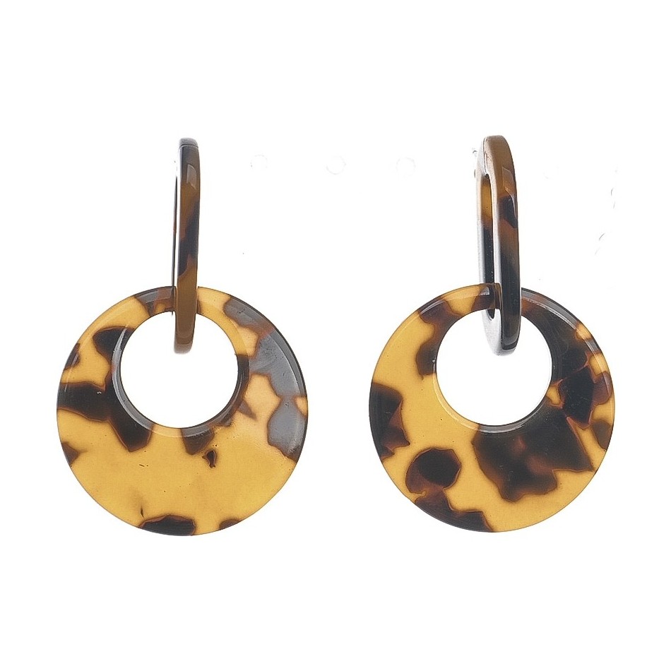 GEOMETRIC SHAPE EARRINGS IN SHINY RESIN