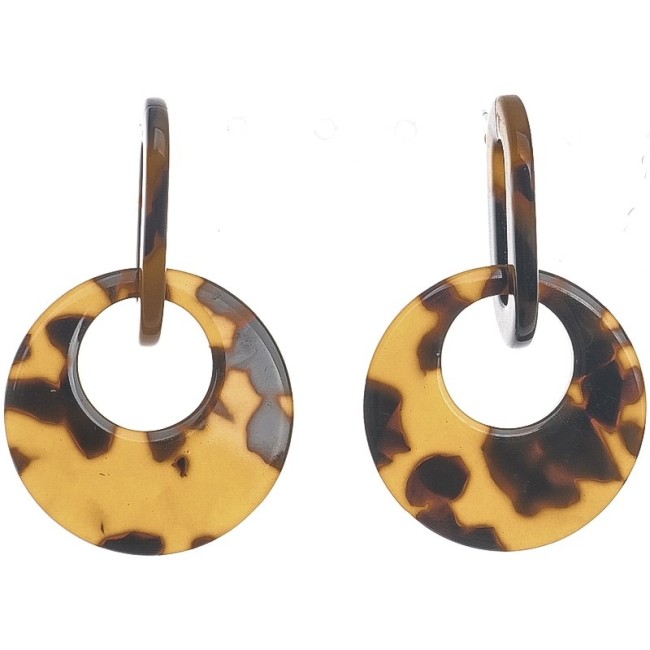 GEOMETRIC SHAPE EARRINGS IN SHINY RESIN