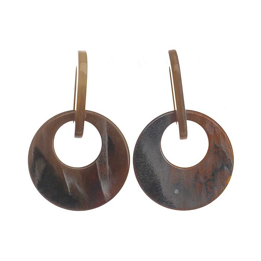 GEOMETRIC SHAPE EARRINGS IN SHINY RESIN