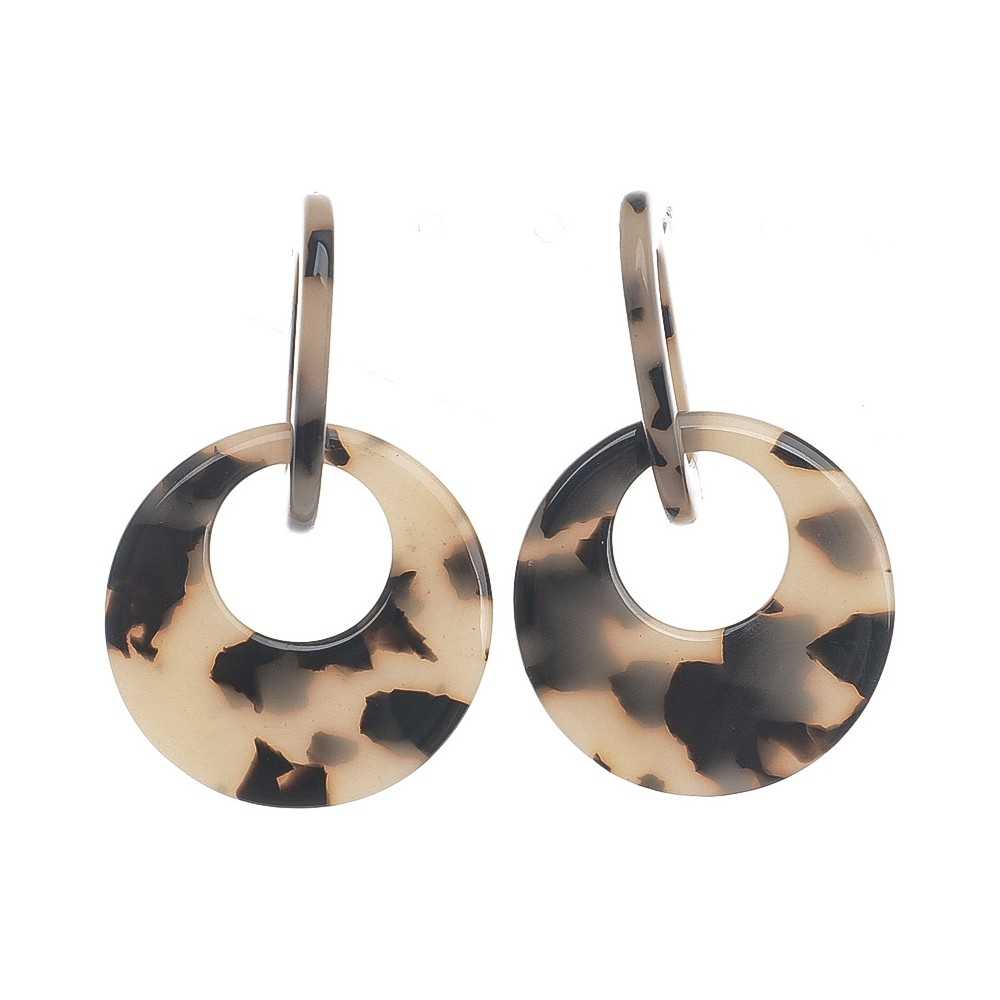 GEOMETRIC SHAPE EARRINGS IN SHINY RESIN