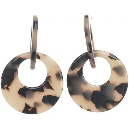 GEOMETRIC SHAPE EARRINGS IN SHINY RESIN