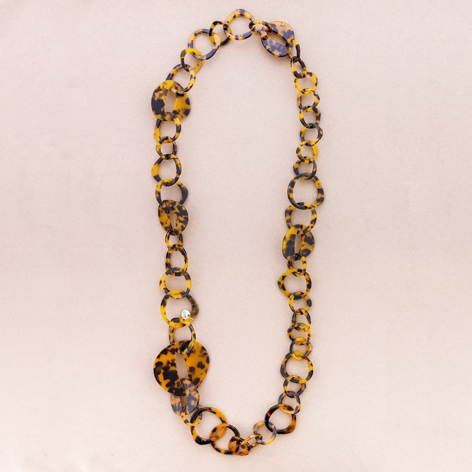 COLLAR LARGO ESLABONES RESINA