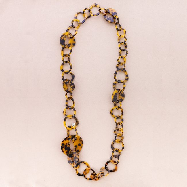 COLLAR LARGO ESLABONES RESINA