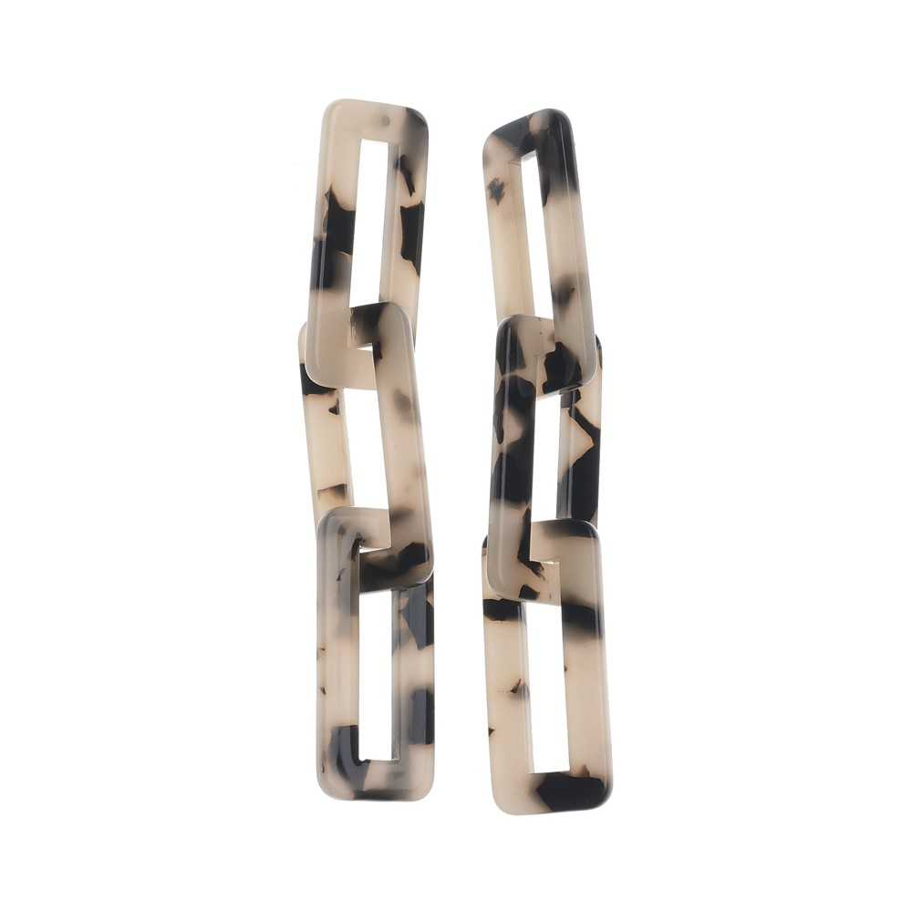 TRIPLE LINK RESIN EARRINGS