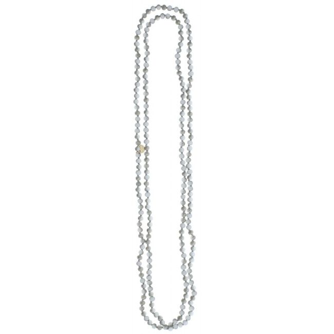 LONG NECKLACE WITH FACETED RESIN BALLS 1.5M*6MM