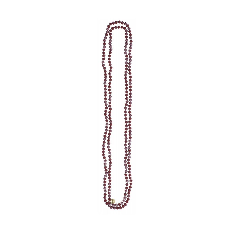LONG NECKLACE WITH FACETED RESIN BALLS 1.5M*6MM