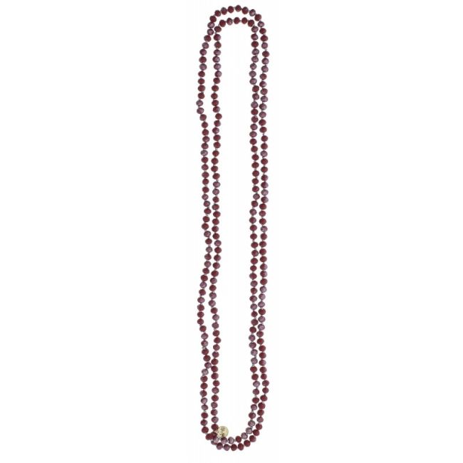 LONG NECKLACE WITH FACETED RESIN BALLS 1.5M*6MM