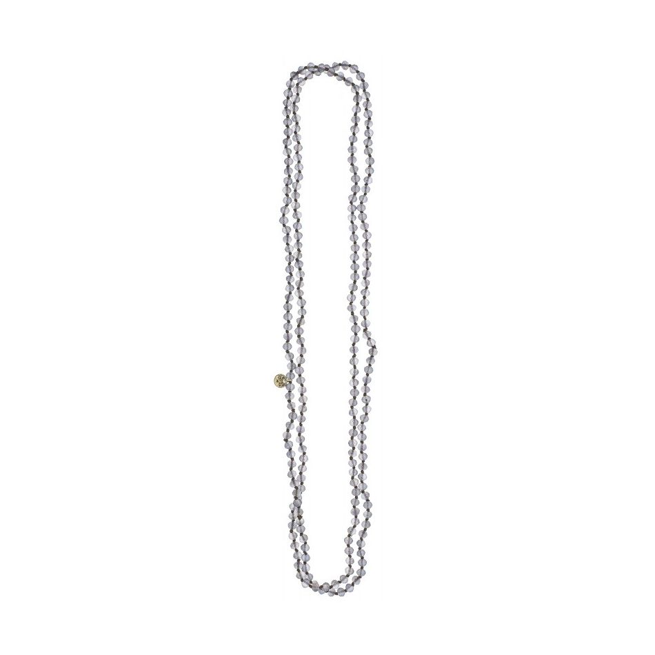 LONG NECKLACE WITH FACETED RESIN BALLS 1.5M*6MM