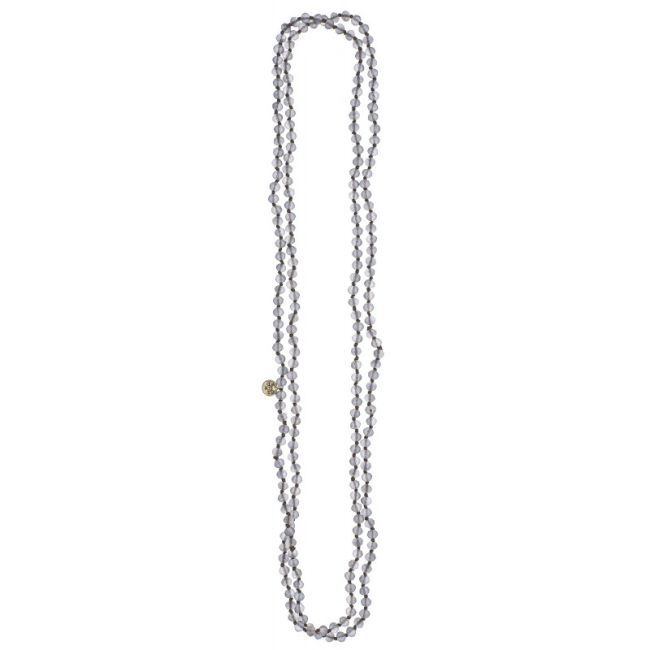 LONG NECKLACE WITH FACETED RESIN BALLS 1.5M*6MM