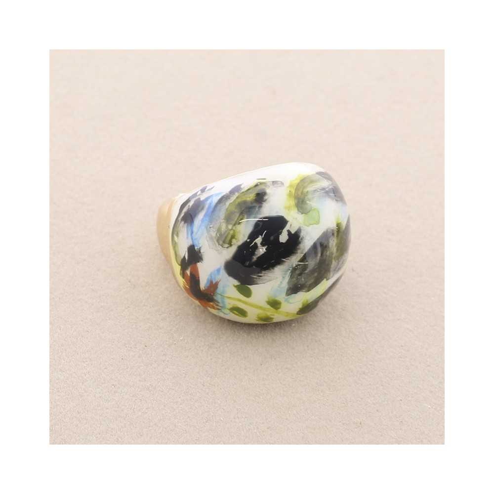 PAINTED ENAMEL METAL RING