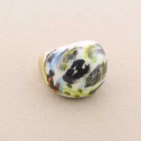 PAINTED ENAMEL METAL RING