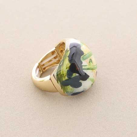 PAINTED ENAMEL METAL RING