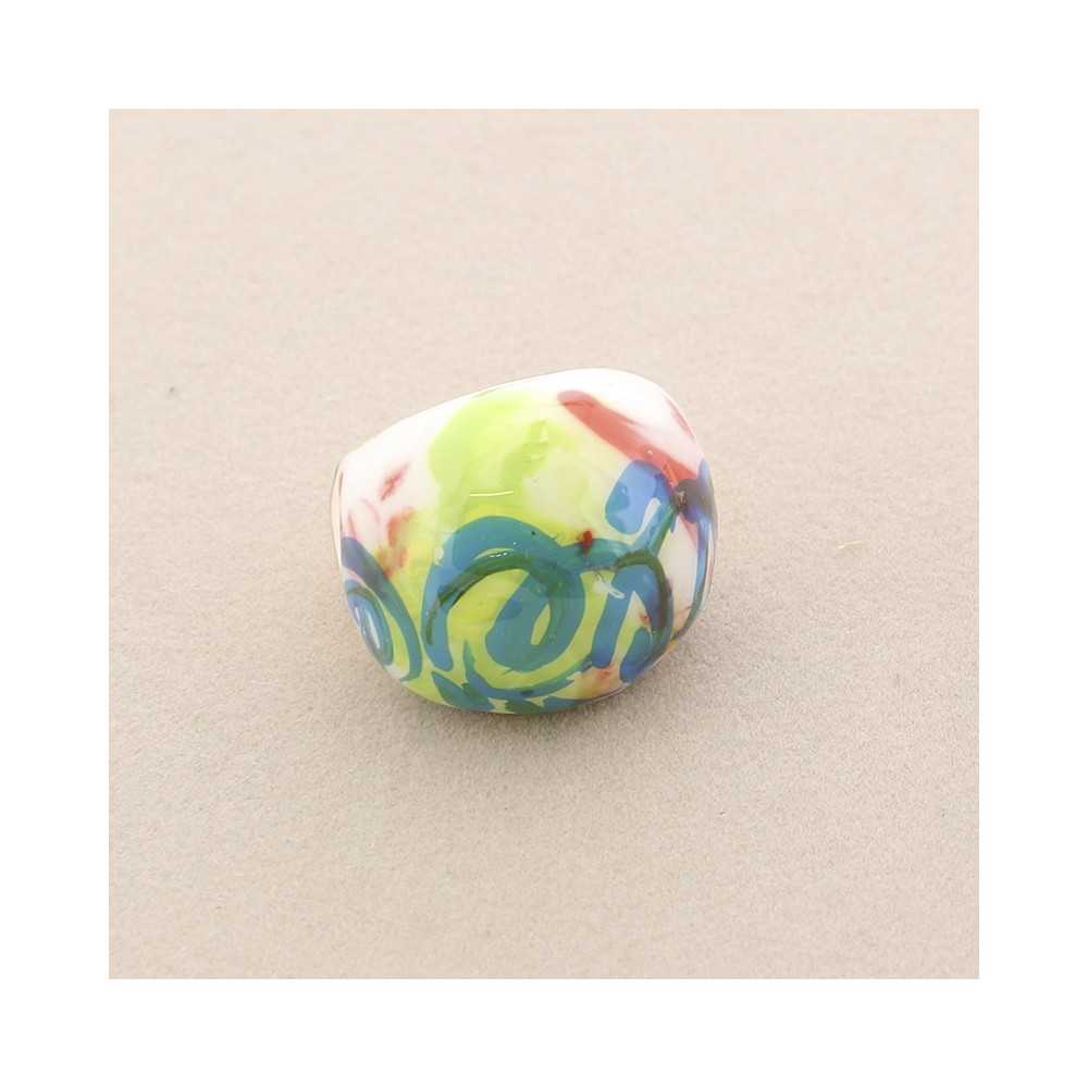 PAINTED ENAMEL METAL RING