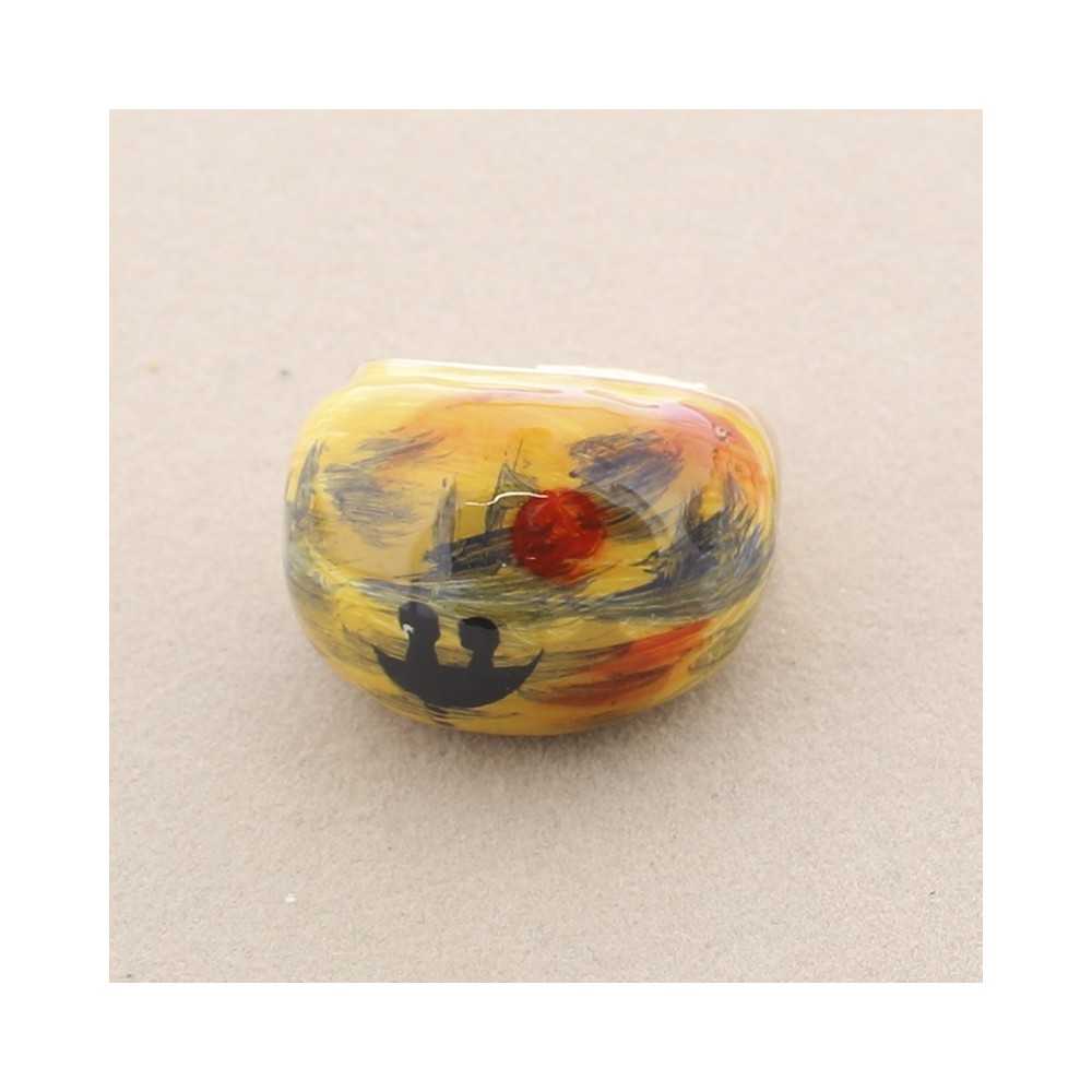 PAINTED ENAMEL METAL RING