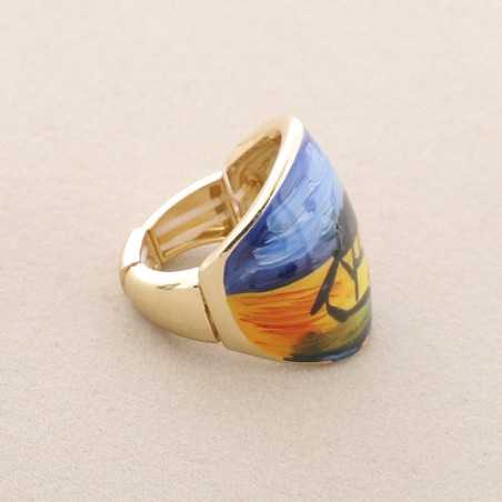 PAINTED ENAMEL METAL RING