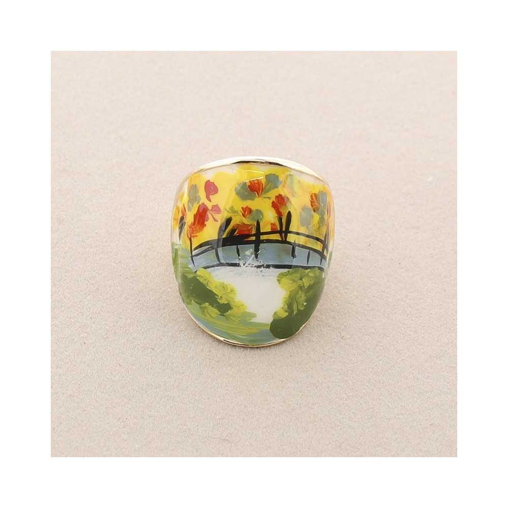 PAINTED ENAMEL METAL RING