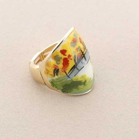 PAINTED ENAMEL METAL RING