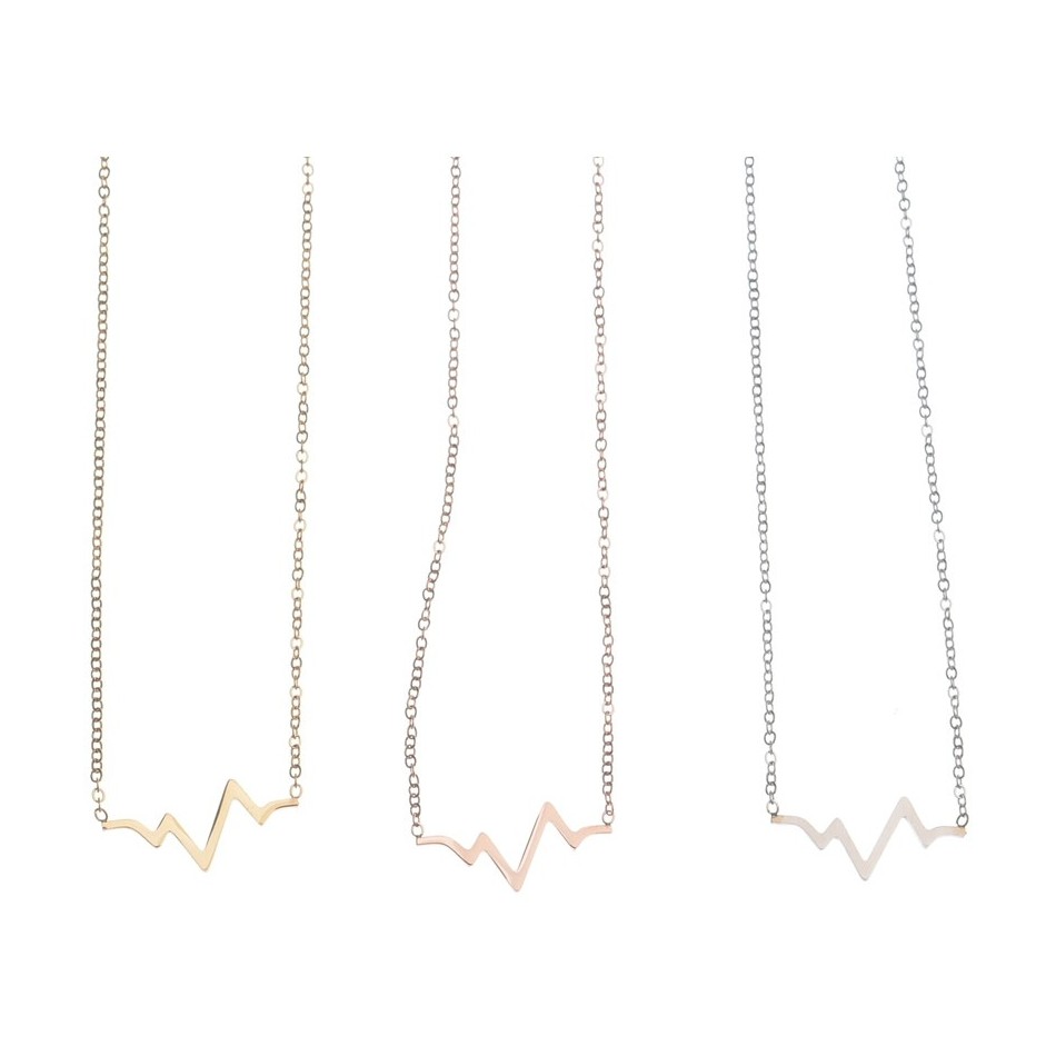 HEARTBEAT STEEL SHORT NECKLACE