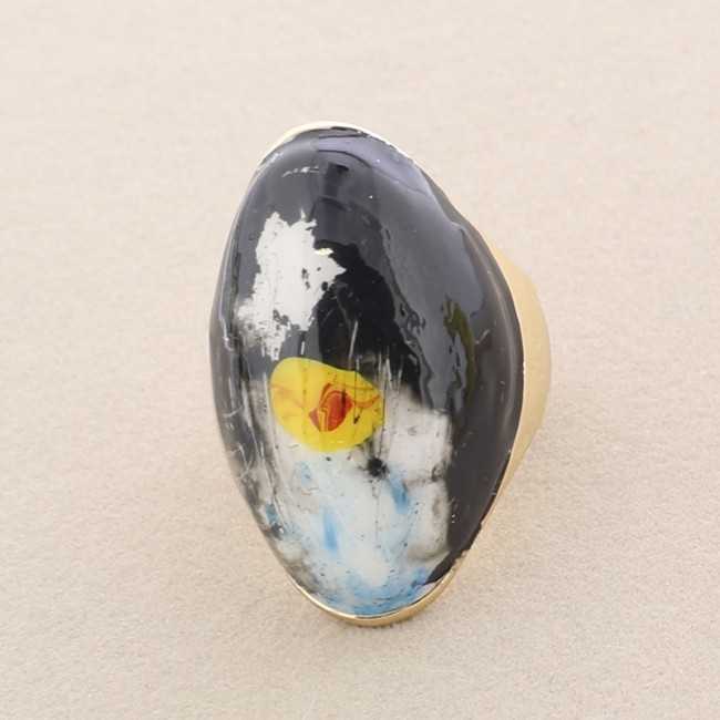 PAINTED ENAMEL METAL RING