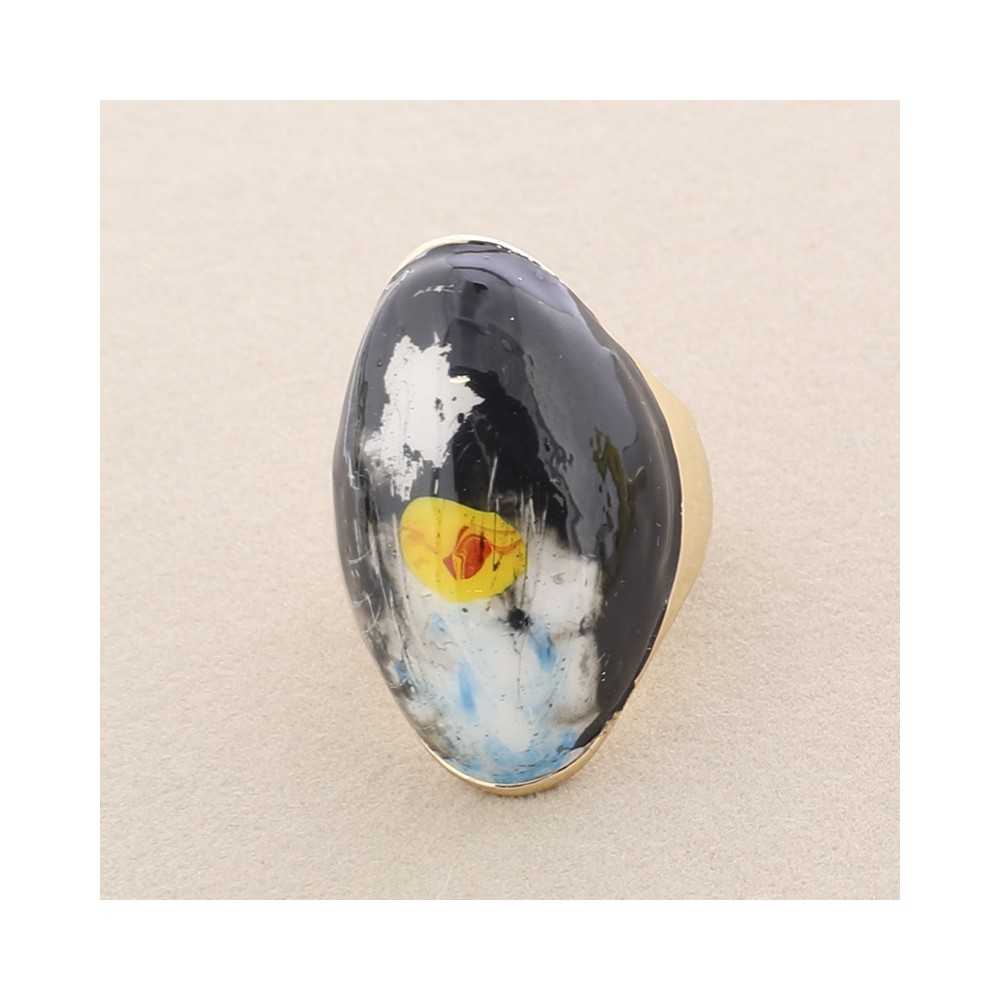 PAINTED ENAMEL METAL RING