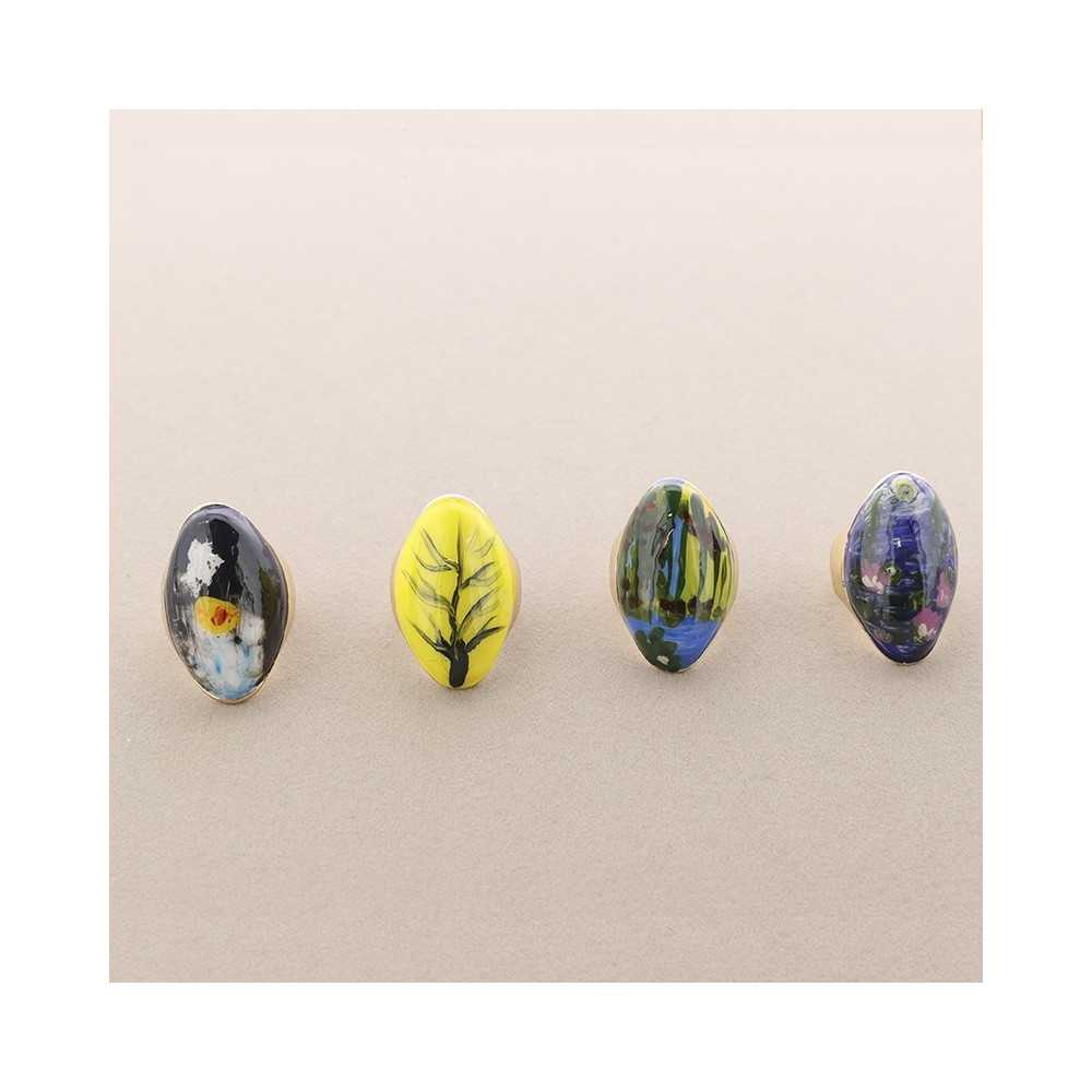 PAINTED ENAMEL METAL RING