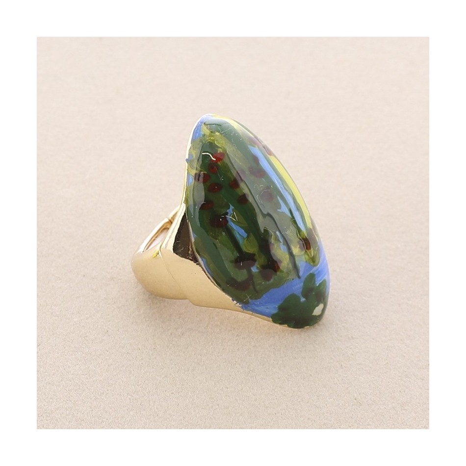 PAINTED ENAMEL METAL RING