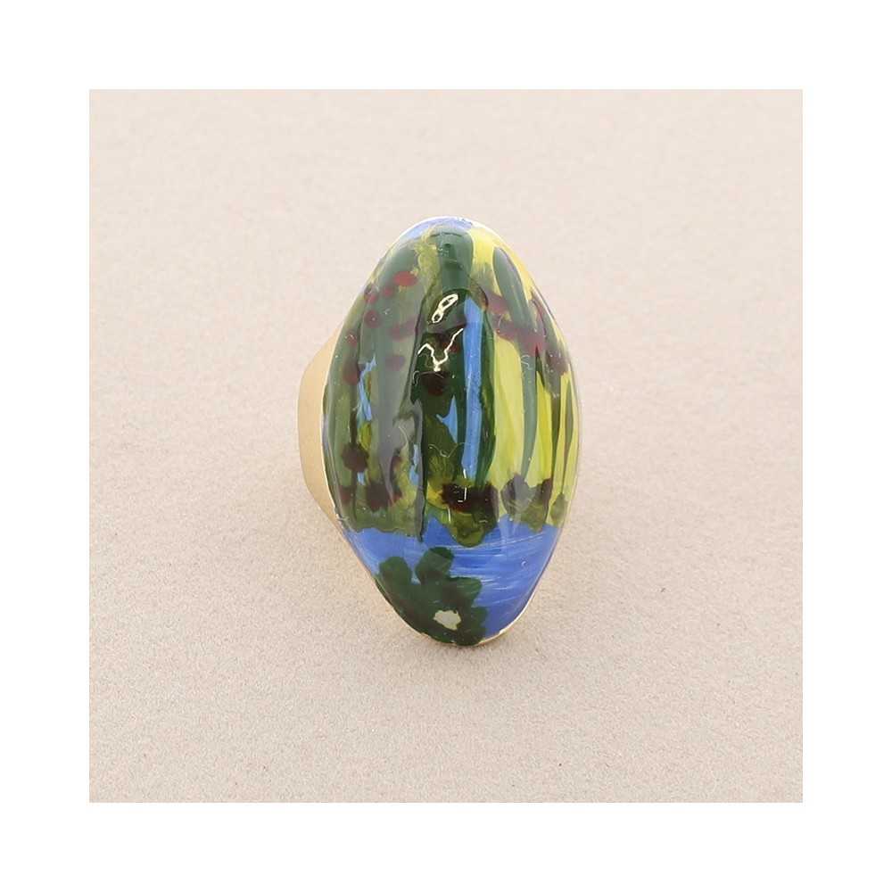 PAINTED ENAMEL METAL RING