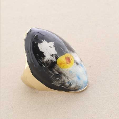 PAINTED ENAMEL METAL RING