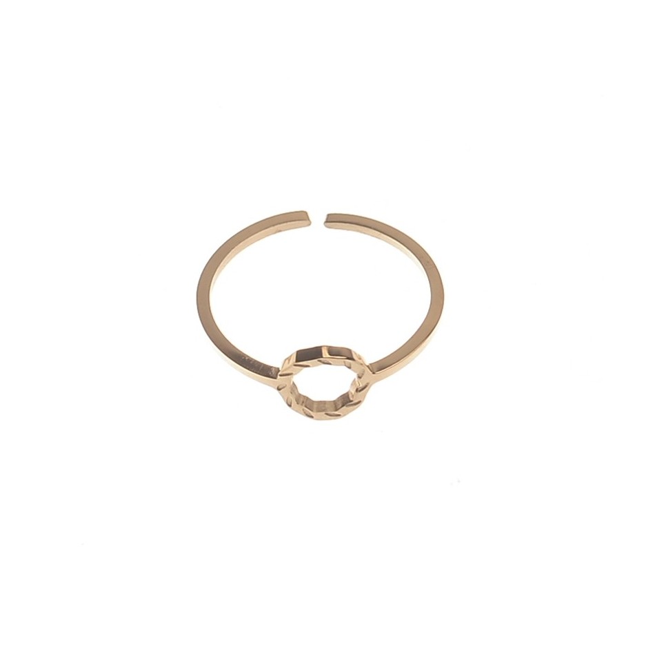 DRAWING HEXAGONAL OPEN STEEL RING