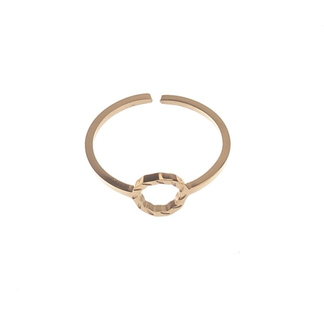 DRAWING HEXAGONAL OPEN STEEL RING