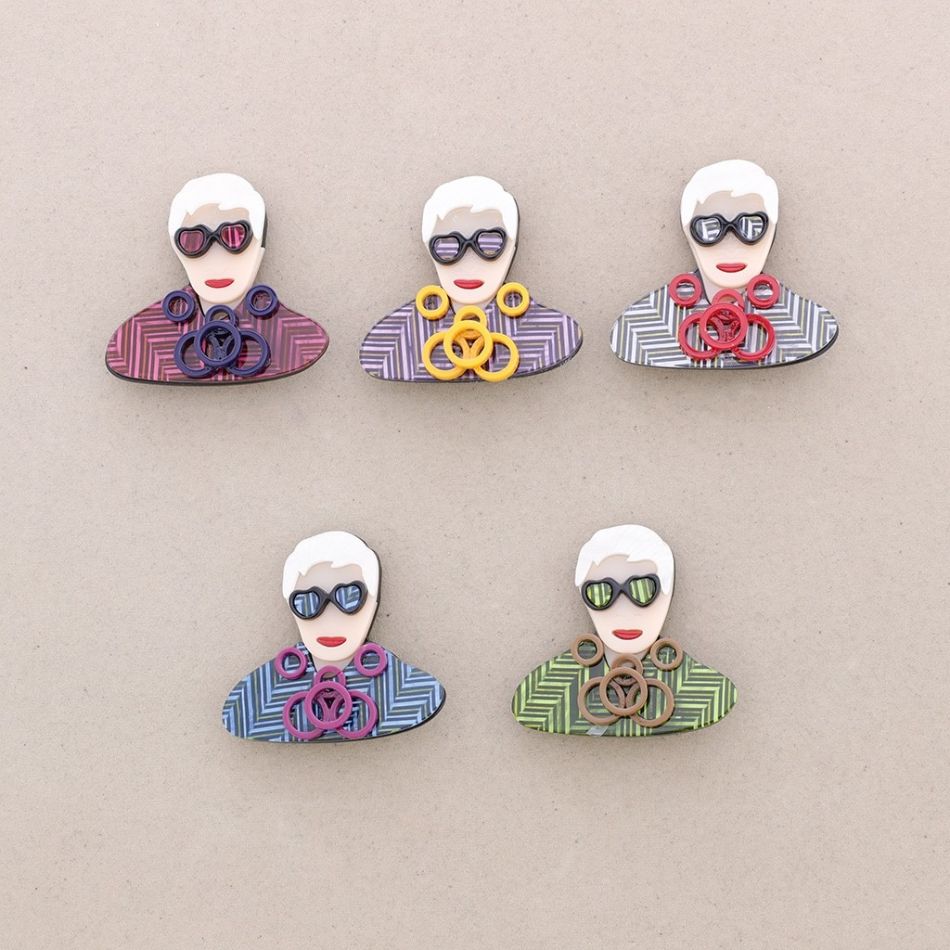 RESIN CHARACTER BROOCH