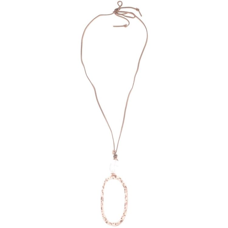 LONG NECKLACE PENDANT LONG RING METAL