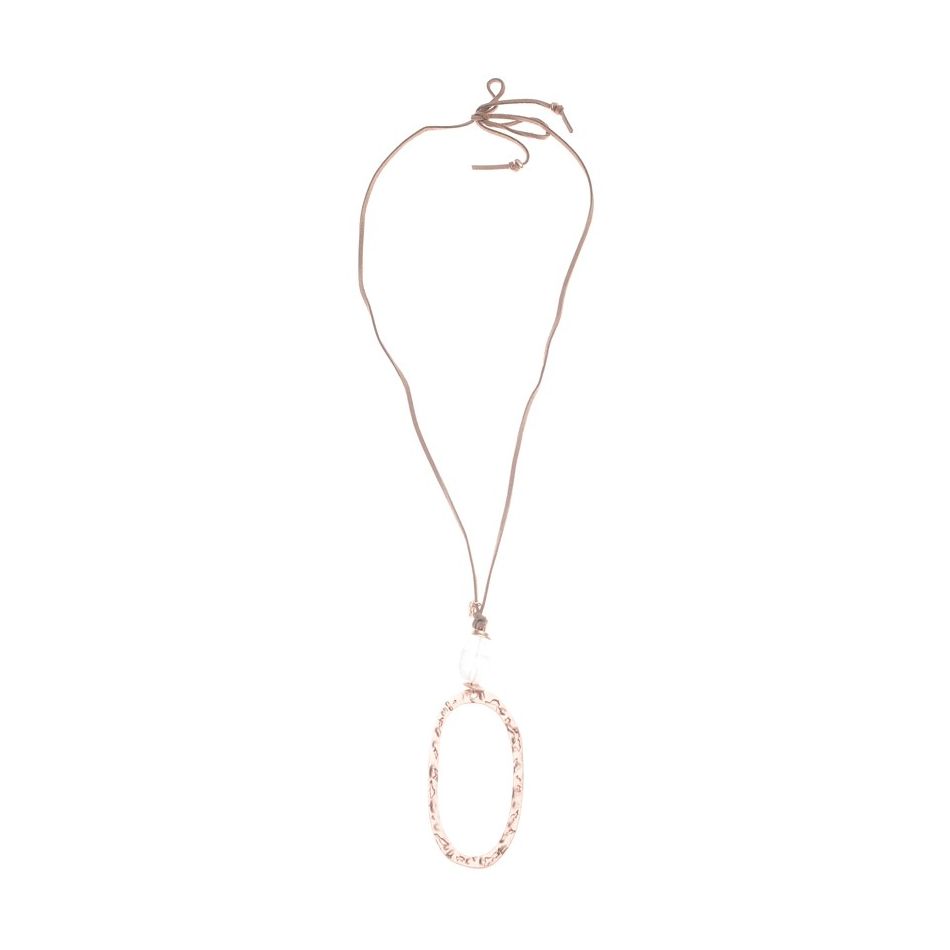 LONG NECKLACE PENDANT LONG RING METAL