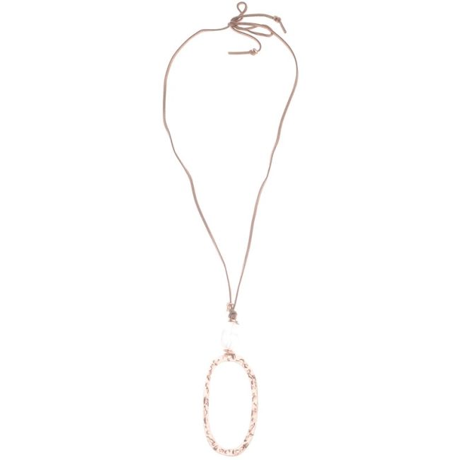 LONG NECKLACE PENDANT LONG RING METAL