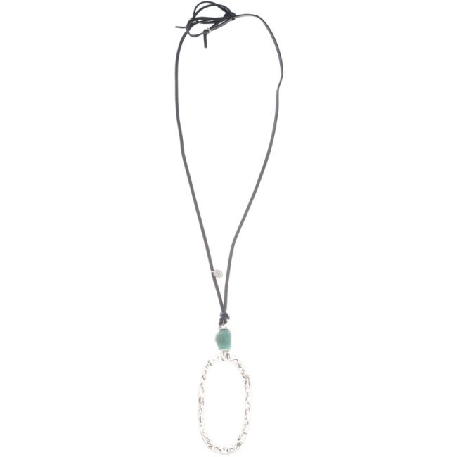 LONG NECKLACE PENDANT LONG RING METAL