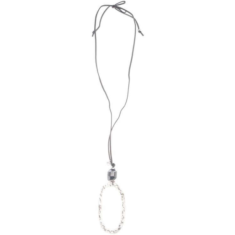 COLLAR LARGO COLGANTE ANILLA ALARGADA METAL 2