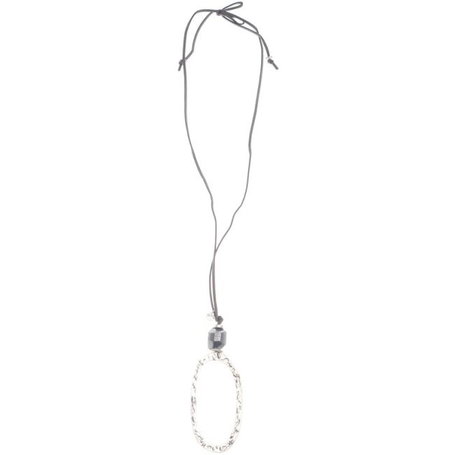 LONG NECKLACE PENDANT LONG RING METAL