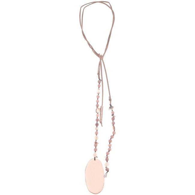 COLLAR LARGO EXTREMOS METAL PIEDRAS