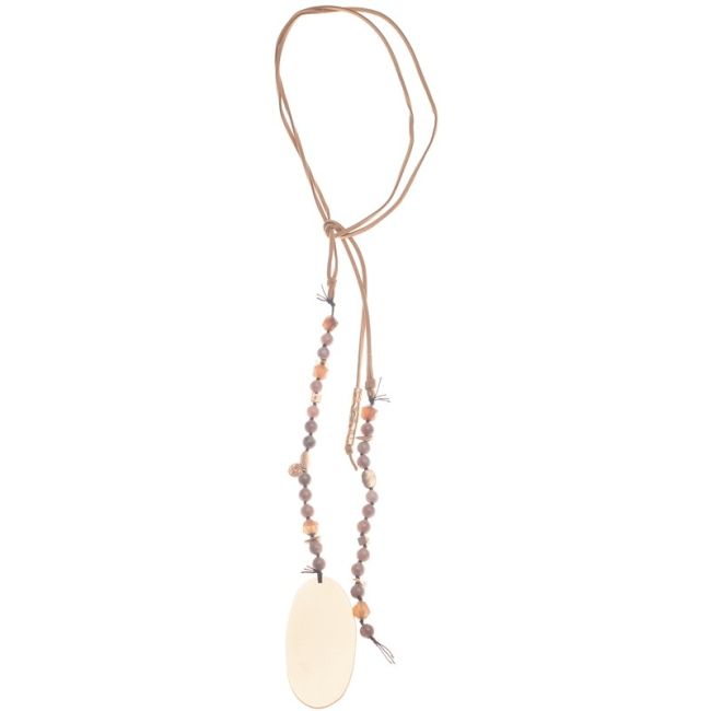 COLLAR LARGO EXTREMOS METAL PIEDRAS