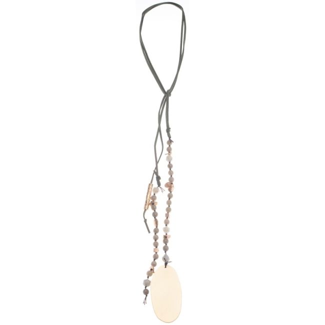 COLLAR LARGO EXTREMOS METAL PIEDRAS