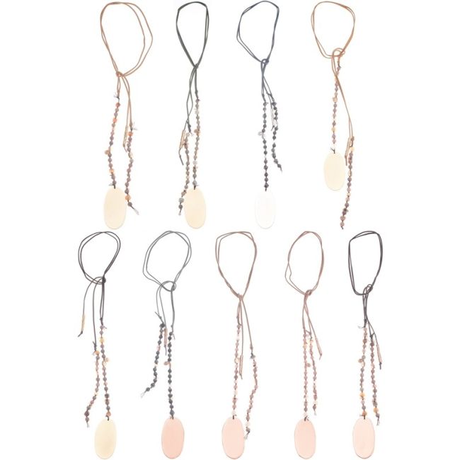 LONG NECKLACE EXTREMES METAL STONES
