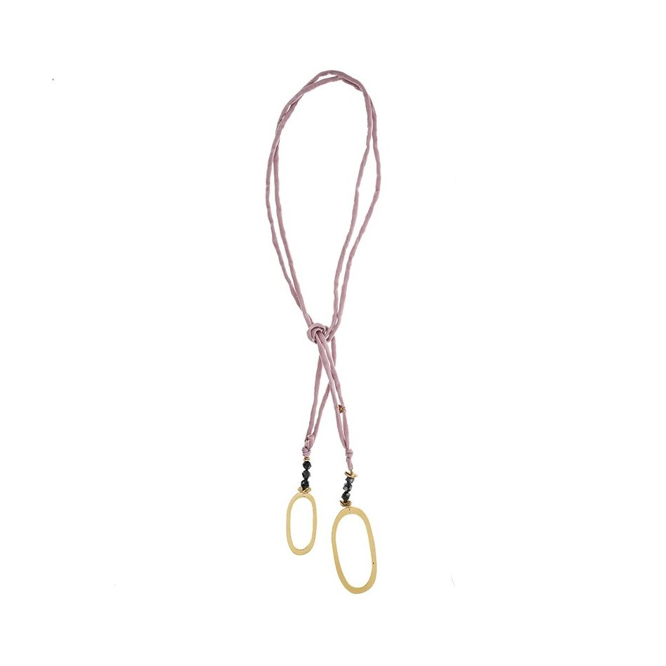 COLLAR LARGO EXTREMOS ANILLAS METAL